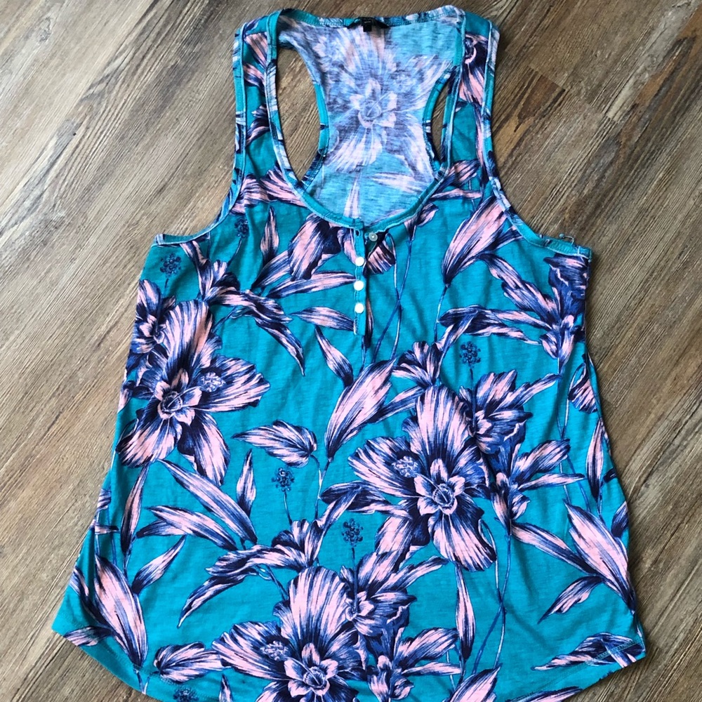 🔥 BUFFALO David Bitton Floral Tank Top Size MEDIUM